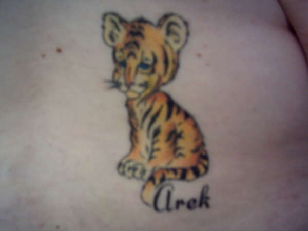 Baby tiger tattoo