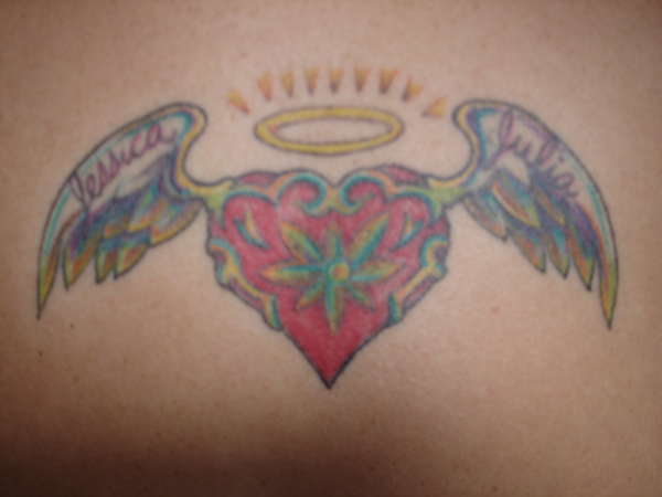 Victorian Angel Heart tattoo