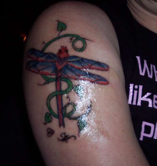 my new dragonfly tat tattoo