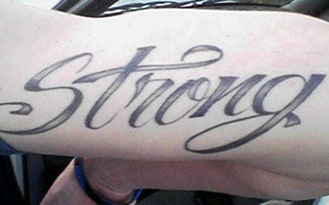 Strong tattoo
