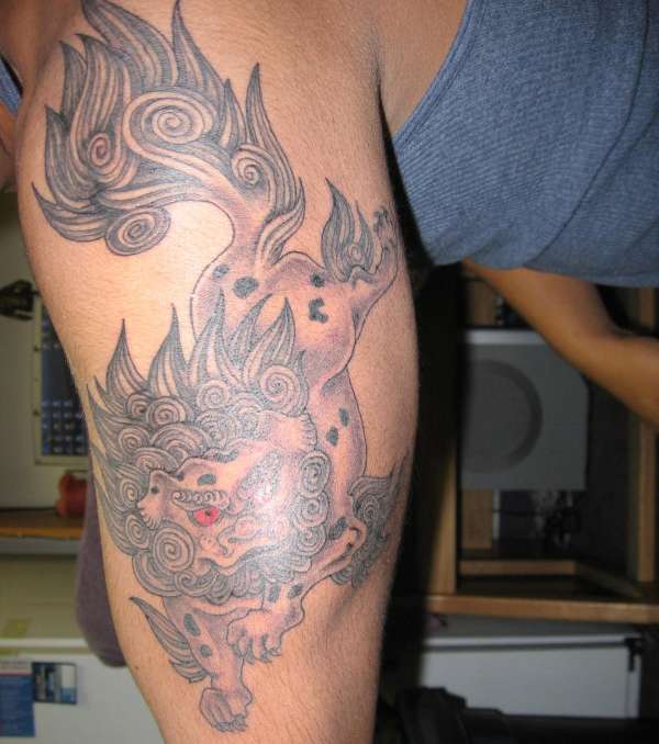 Shi shi dog tattoo