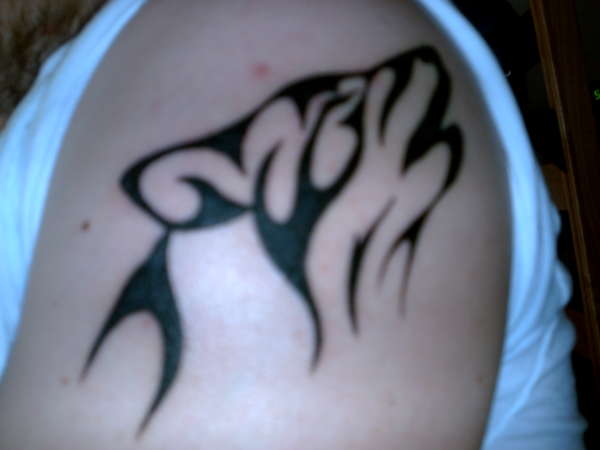 Tribal Wolf tattoo