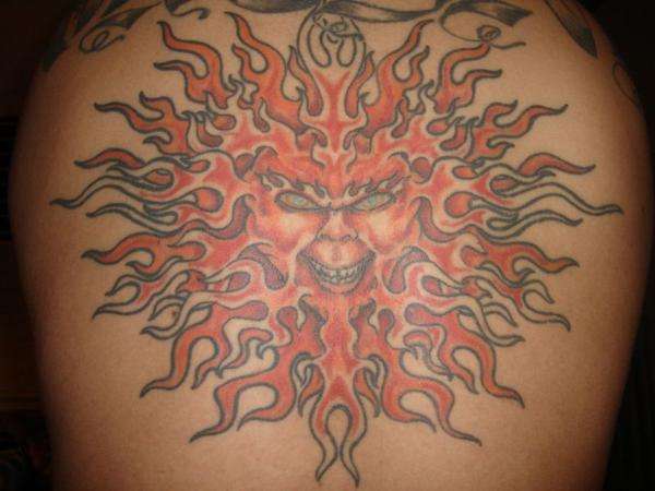 evil sun tattoo