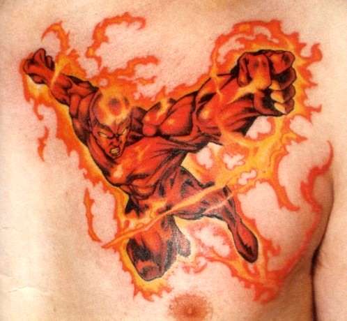 flame on tattoo