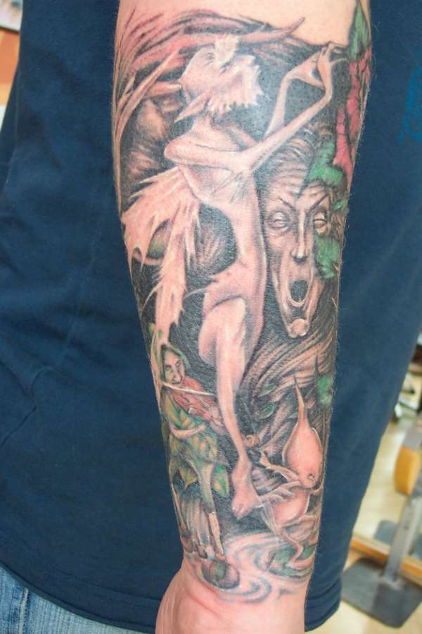 Unusaul sleeve I did on Miff tattoo