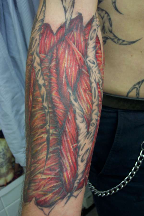 Odd bio type skin peel I did  for Nigel tattoo