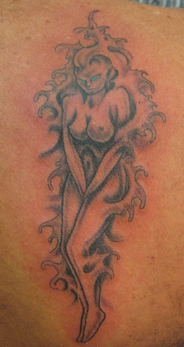 water girl tattoo