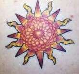 Mandala Sun Design On Shoulder tattoo