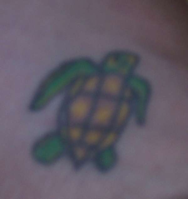 Turtle On My Left Foot tattoo