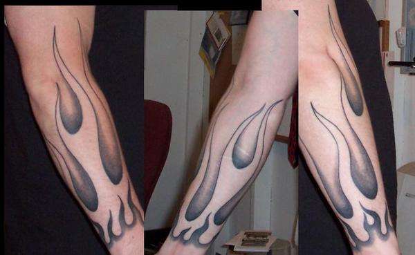 Flames tattoo