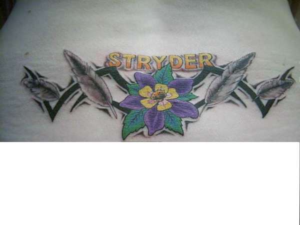 tribal/lowerback tattoo