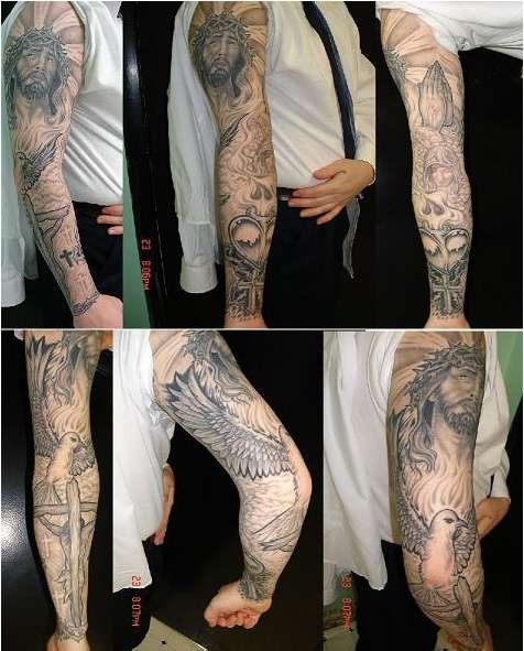 jesus sleeve tattoo