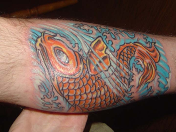 chris's koi tattoo