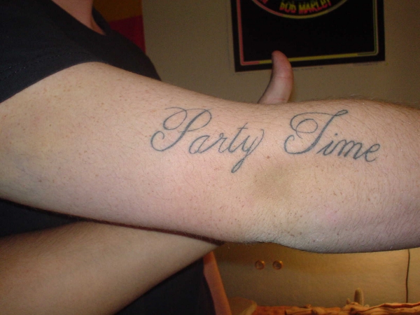 PARTY TIME tattoo