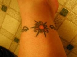 left ankle tattoo