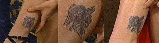 Alyssa Milano Angel tattoo