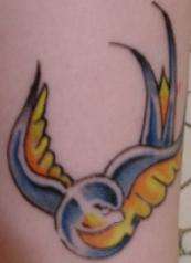 My Lucky Swallow tattoo