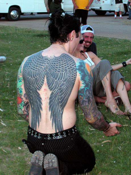 Davey Havok Wings tattoo