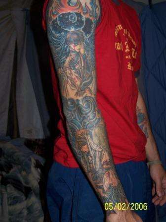 anime sleeve tattoo