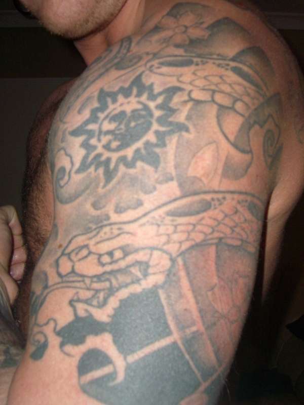 left arm japanese tattoo