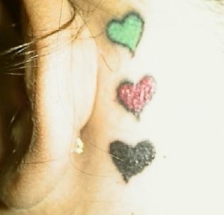 3 little hearts tattoo
