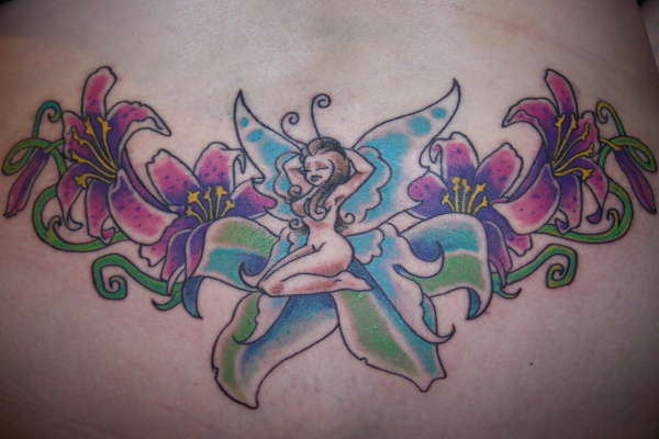 Fairy in Lilliums tattoo