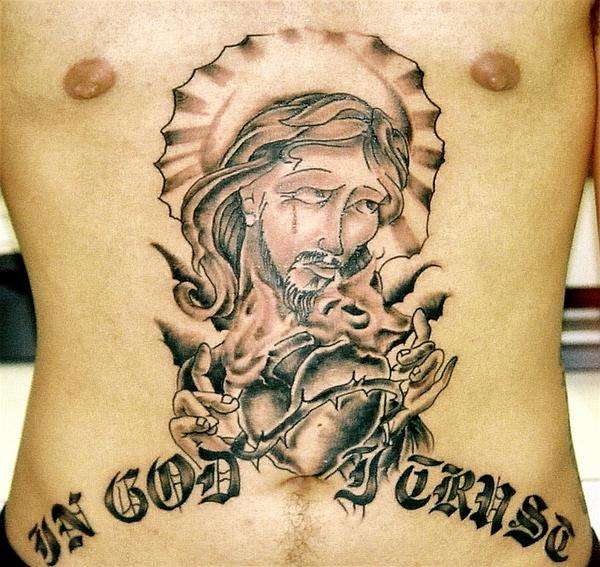 Graffiti Jesus w/ Words tattoo
