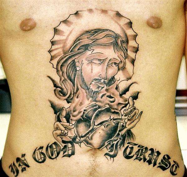 Graffiti Jesus w/ Words tattoo