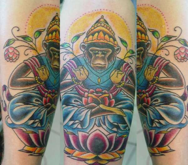 budda monkey tattoo