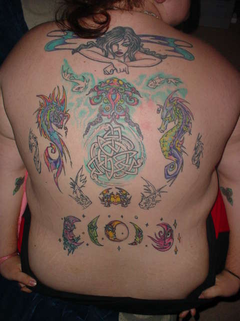 My back((Unfinished)) tattoo