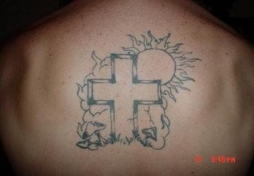 cross in the sun tattoo