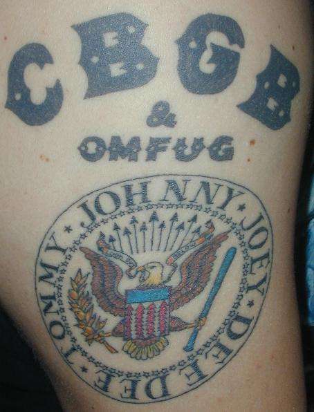 Ramones/CBGB tattoo
