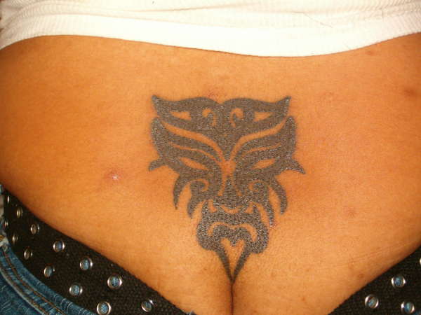 Tribal on crack tattoo