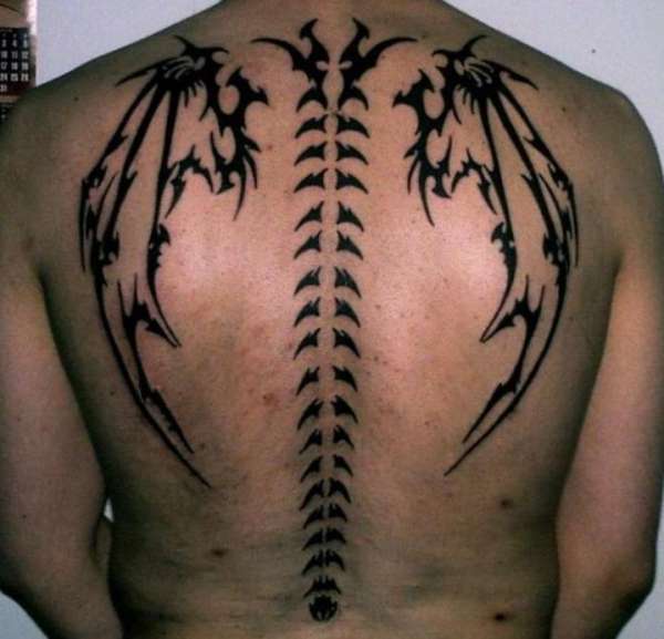Tribal Wings tattoo