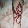 My arm flames by Curley tattoo