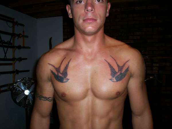 Swallow Chest tattoo