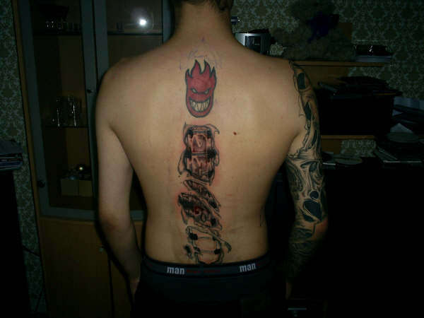Spine tattoo
