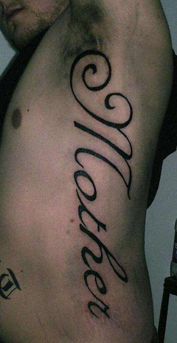 Mother lettering tattoo