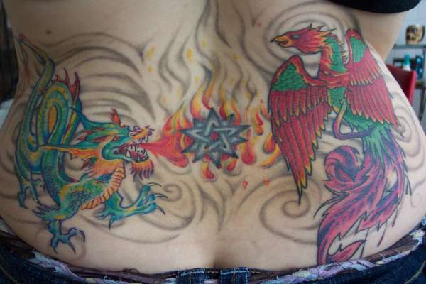 Dragon/pheonix tattoo