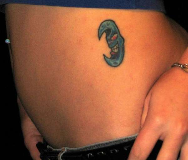 Moon on my hip tattoo