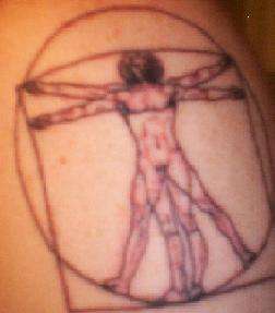 Vitruvian Man tattoo