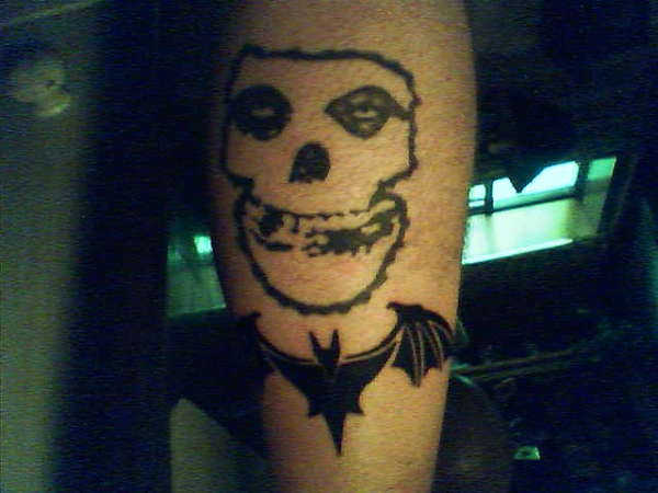 Misfits with Bat tattoo