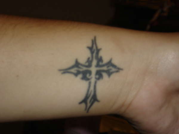 tribal cross tattoo