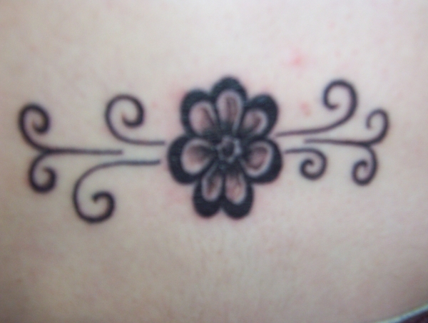 Shaded Flower tattoo