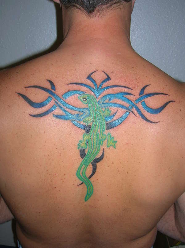 Tribal Lizard tattoo