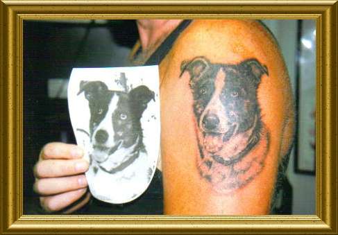 dog portrait tattoo