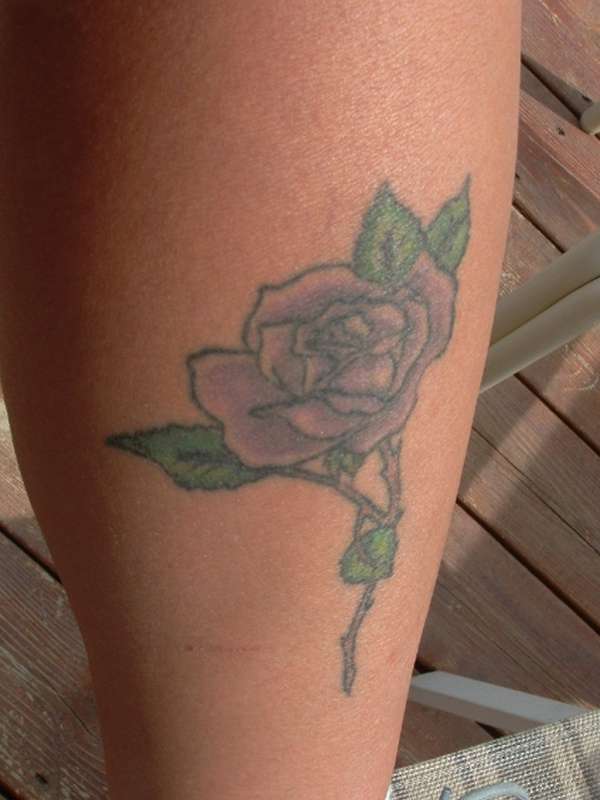 purple rose tattoo