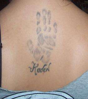 My sons Handprint tattoo