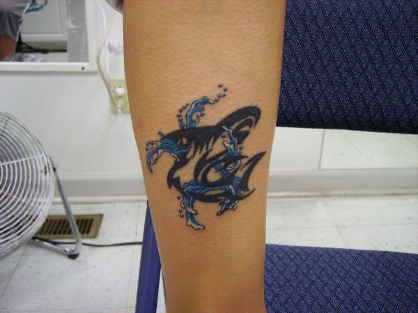 Tribal Shark tattoo