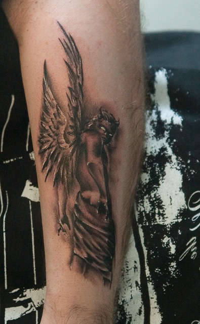 Fallen angel tattoo